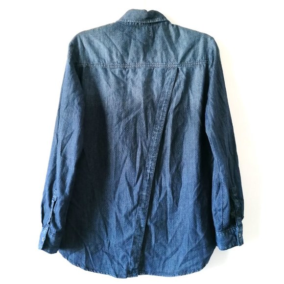 Anthropologie Pilcro And The Letter Press Womens Blue Button Up Shirt Size XS - Picture 2 of 8